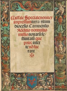 Címlap egy misekönyvhöz, Satyr és Putti Borderrel [verso], c. 1511.