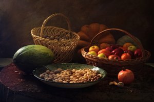 Őszi gyümölcsös csendélet