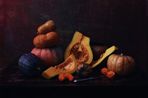 Rusztikus őszi tökök