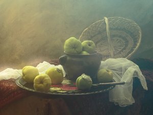 Rusztikus birsalma-csendélet alkotó: UstinaGreen