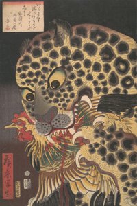 „The Tigris of Ryokoku”, Hirokage True Scenes című sorozatából, 8. hónap, 1860., alkotó: Utagawa Hirokage