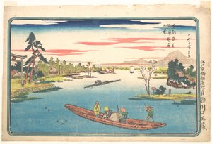Késő tavaszi látkép Maszakiban alkotó: Utagawa Hiroshige