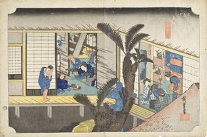 Akaszaka: fogadó szolgálólányokkal alkotó: Utagawa Hiroshige