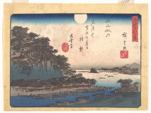 Őszi hold Ishiyamánál, az Ōmi nyolc látképe sorozatból (Ōmi hakkei) alkotó: Utagawa Hiroshige