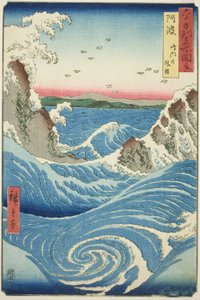 Bubble Puroyinse: Naruto Url Pools (Awa, Naruto no Fuha), a Teseri ``Famous Pases Inteshi xty-oh d Puroyin "Rokujuyoshi Meisho Zue"-jából alkotó: Utagawa Hiroshige