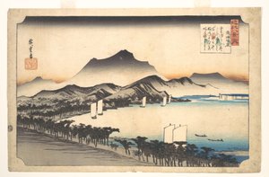 Derülő idő Awazunál alkotó: Utagawa Hiroshige