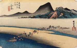 Az O_i folyó távoli partja, Kanaya, 1833 körül.