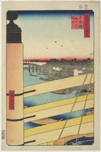 Edo-fuvola híd Nihon-Beshiből, 1857. december