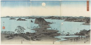Kanazawa nyolc képe Musashi tartományban éjjel, 1857. július