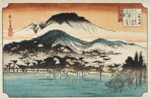 Esti harangszó Mii-derában alkotó: Utagawa Hiroshige