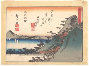 Esti harang a Miidera templomnál, az Ōmi nyolc látképe (Ōmi hakkei) sorozatból alkotó: Utagawa Hiroshige