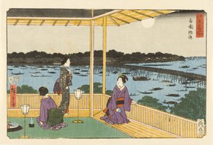 Esti hűvösség Rjókokuban alkotó: Utagawa Hiroshige