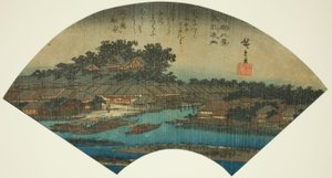 Esti eső Matsuchiyamában (Matsuchiyama yau), a "Nyolc nézet a keleti fővárosról (Toto hakkei)" sorozatból alkotó: Utagawa Hiroshige