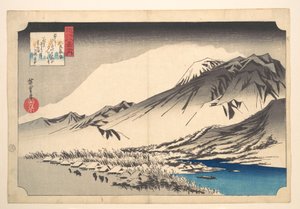 Esti hó a Hira-hegyen alkotó: Utagawa Hiroshige