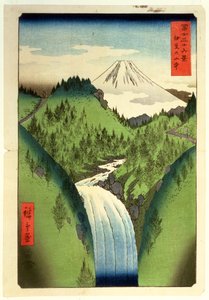 Fuji az Isu-hegységből, No.22 a „36 Views of Mt.Fuji” sorozatból („Fuji Saryu Rokkei”) (színes fatömbnyomat)