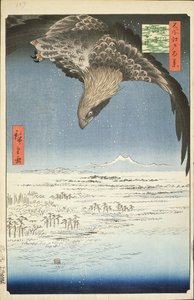 Fukagawa Susaki és Jumantsubo, 107. sz. Edo száz híres látképéből, 1857 (fatömb színes nyomat)