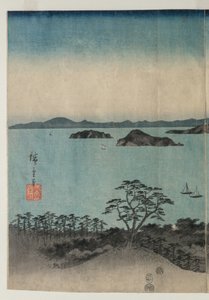 Telihold Kanazawában, Musashi alkotó: Utagawa Hiroshige