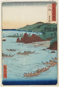 Goshiki (ötszínű) strand, Awaji tartomány, 1855. szeptember