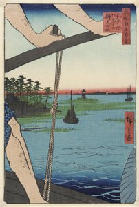 A hanedai komp és a Benten-szentély alkotó: Utagawa Hiroshige