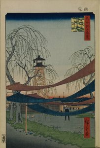Hatsune lovaglópálya Bakuro-cho-ban Edo száz híres kilátása, 1856-1858 alkotó: Utagawa Hiroshige