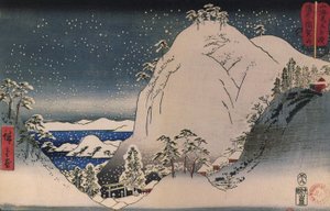 Hiroshige, Szentélyek a havas hegyekben alkotó: Utagawa Hiroshige