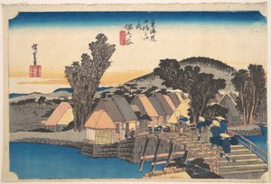 Hodogaya állomás és Shinkame híd alkotó: Utagawa Hiroshige