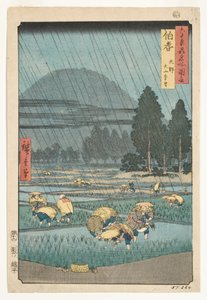 Hoki tartomány, Ono, Távoli kilátás a Daisen-hegyre, 1853 (fatömb)