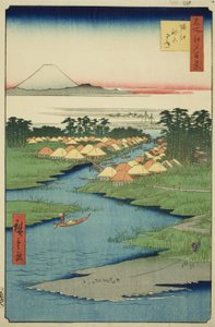 Horie és Nekozane, az "Edo száz híres képe (Meisho Edo hyakkei)" sorozatból alkotó: Utagawa Hiroshige