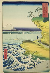 Hota Beach Awa tartományban (Boshu Hota no kaigan), a "Harminchat kilátás a Fuji-hegyre (Fuji sanjurokkei)" sorozatból alkotó: Utagawa Hiroshige