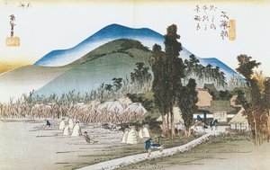 Ishiyakushi, a „Tokaido 53 állomása” sorozatból, 1833-34 (fatömbnyomat)