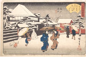 Kameido Uramon (Tama-ya) alkotó: Utagawa Hiroshige