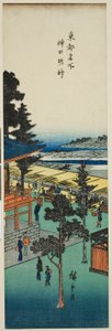 Kanda Myojin szentély (Kanda Myojin), a "Keleti főváros híres kilátásai (Toto meisho)" sorozatból alkotó: Utagawa Hiroshige