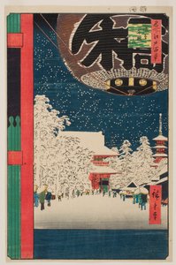 Kinryūzan-templom, Aszakusza, az „Edo száz nevezetes látképe” sorozatból alkotó: Utagawa Hiroshige