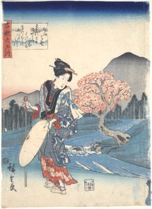 Koka: Hat Tama folyó alkotó: Utagawa Hiroshige