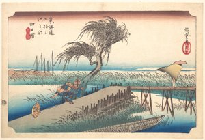 A Mie folyó Yokkaichinál alkotó: Utagawa Hiroshige