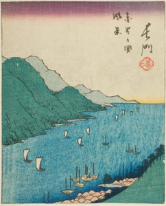 Nagato, a sz. 15 a "Vágd ki a tartományok képeit (Kunikuzushi harimaze zue)" sorozatból alkotó: Utagawa Hiroshige
