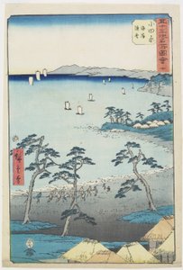 No.10 Fishermans House on a Beach, Odawara, 1855. július