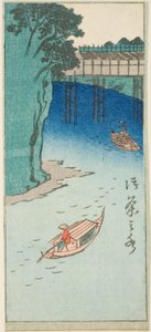 Ochanomizu, a "Kivágott képek Edo híres helyeiről (Edo meisho harimaze zue)" című sorozat lapjának része. alkotó: Utagawa Hiroshige