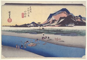 Odawara Ferry, a Fifty-thres Stations of the T?kaid? alkotó: Utagawa Hiroshige
