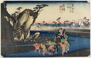 Okitsu folyó Okitsunál, c. 1833