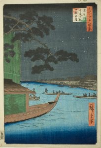 Pine f Sutto Plan d Mtable, Asakusa River (Asakusa River Defensive Pine Horse és az éhezés), 100 megtekintés) alkotó: Utagawa Hiroshige