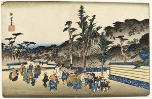 A Zōjōji körzete Sibában alkotó: Utagawa Hiroshige
