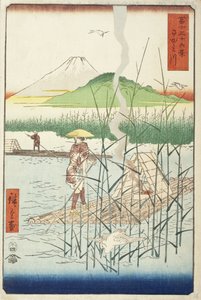 Sagami folyó alkotó: Utagawa Hiroshige