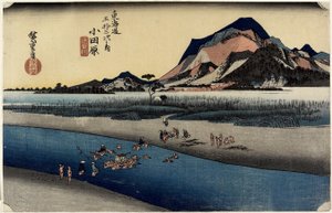 Sakawa folyó, Odawara, 1833 körül