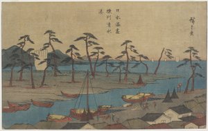 Shimizu kikötő Suruga tartományban, kb. 1840-1843