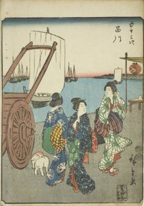 Shinagawa, a te sorozatból: „Ötvenhárom S tachi hang a városiasságból” (a fő hegy mellett) alkotó: Utagawa Hiroshige