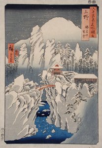 Hó a Haruna-hegyen, Kōzuke tartományban alkotó: Utagawa Hiroshige