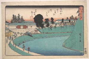 Soto Sakurada Benkei Bori alkotó: Utagawa Hiroshige
