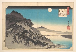 Az őszi telihold Ishiyamánál alkotó: Utagawa Hiroshige