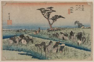 A Tokaido ötvenhárom állomása: Chiryu alkotó: Utagawa Hiroshige